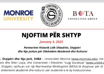 Partneritet Historik Lidh Shkodrën, Shqipëri dhe Nju Jorkun për Shkëmbim Akademik dhe Kulturor.